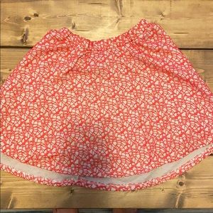 Pink and cream mini skirt